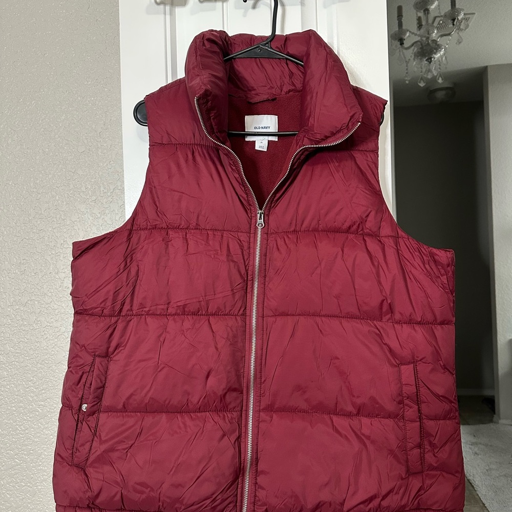 Old Navy Wine Puffer Vest